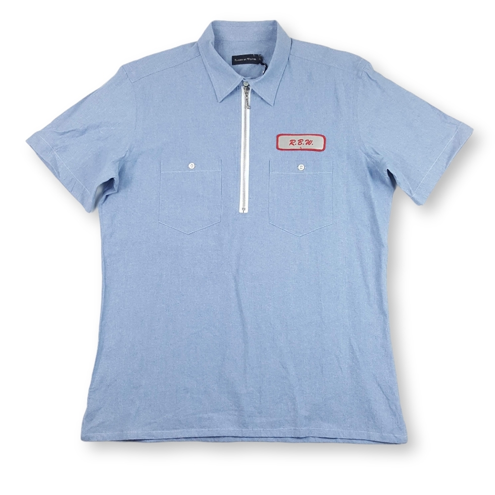 Raised by Wolves Quarter-Zip Chambray Work Shirt